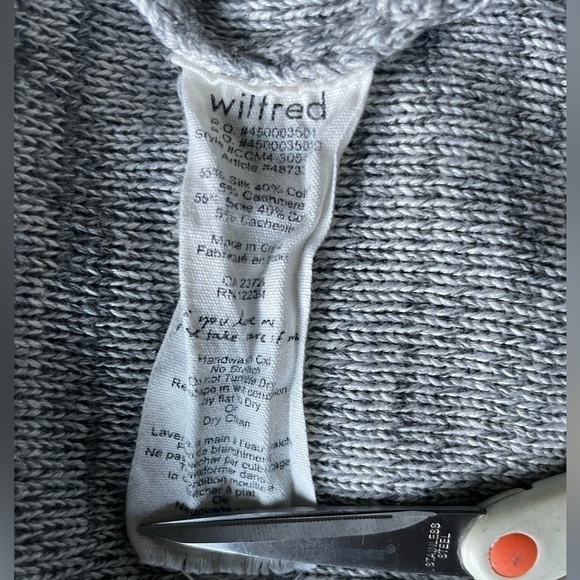 Aritzia Wilfred Cardigan Cashmere blend Flaubert Open Front Sweater Size XXS - Picture 8 of 8